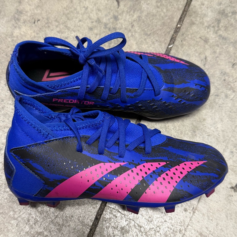 Adidas Kids Predator Blue Pink Soccer Cleats  Sneakers